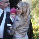 Fergie and Josh Duhamel take their son Axl to her parents house for Christmas in Hacienda Heights, California on December 25, 2013