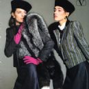 Joan Severance, Julie Wolfe Modeling for Valentino Vogue Italy 1983 - 454 x 598