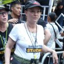 Samantha Mathis  – Seen at ‘Rock the City for a Fair Contract’ rally in New York - 454 x 701