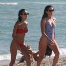 Racquel Natasha in Red Bikini on the beach in Miami - 454 x 577