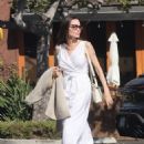 Angelina Jolie – In a white summer dress shops in Los Feliz