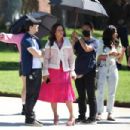 Lacey Chabert – Filming ‘Mean Girls’ themed Pepsi commercial in Los Angeles - 454 x 303