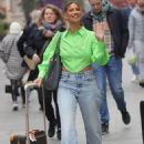 Ferne McCann – In a neon green shirt running errands in London - 454 x 653