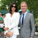 Wimbledon 2019: David Coulthard and glamorous wife Karen put on a stylish display as they take their places in Centre Court's Royal Box - 454 x 614