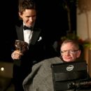 Eddie Redmayne and Stephen Hawking  - The EE British Academy Film Awards (2015) - 416 x 612