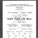 Cry For Us All  Original 1970 Broadway Musical By Mitch Leigh - 454 x 653