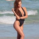 Xenia Deli in Swimsuit on a photoshoot at the beach in Miami - 454 x 665
