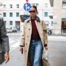 Bruna Marquezine – In Milan during Fashion Week sporting a Bottega Veneta coat and bag - 454 x 681