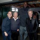 CEO of Kynetic Michael Rubin, CEO of the Kraft Group Robert Kraft, former NBA player Shaquille O'Neal and recording artist Jon Bon Jovi attend the Fanatics Super Bowl Party on February 6, 2016 in San Francisco, California.
