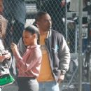 Taylour Paige – With Eddie Murphy joins Taylour Paige on set for Beverly Hills Cop 4 filming in LA - 454 x 681