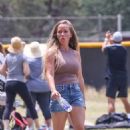 Kendra Wilkinson – Watching her daughter Alijah’s soccer game in Los Angeles - 454 x 680