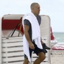Georges St-Pierre enjoys a relaxing beach day in Miami, Florida on October 15, 2016