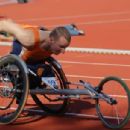 Male wheelchair racers