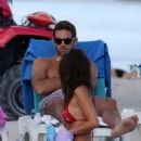 Sofia Jimenez in Red Bikini on the beach in Miami - 454 x 624