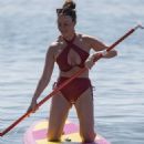 Chanelle Hayes – In a swimsuit paddling in Shallow Waters in Torremolinos