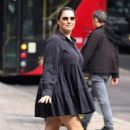 Kelly Brook – In a short dress as she exits Heart radio in London - 454 x 763