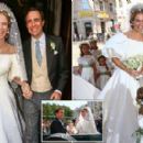 Princess Maria Anunciata of Liechtenstein, 36, walks down the aisle for the second time with entrepreneur Emanuele Musini in Vienna following civil ceremony in June