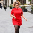 Pandora Christie – In red at Smooth radio in London - 454 x 616