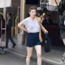 Milla Jovovich – Arrives at the Four Seasons in Los Angeles - 454 x 554