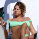 Cristina Marino in Green Bikini on the beach in Miami - 454 x 626