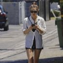 Elizabeth Olsen – Strolling down the street in Los Angeles