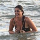 Elisa Isoardi – In a black swimsuit in Fiumicino - 454 x 555