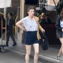 Milla Jovovich – Arrives at the Four Seasons in Los Angeles - 454 x 536