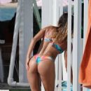 Kaz Crossley – In a bikini poolside at the Jacaranda Lounge in Spain - 454 x 748
