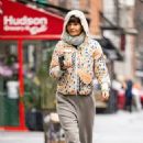 Helena Christensen – Spotted during a rainy day in New York