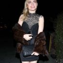Katie Cherry is seen in mini skirt outside Delilah Nightclub in West Hollywood