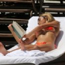 Chantel Jeffries – In orange bikini at the beach in Miami