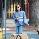 Aubrey Plaza – Taking her dogs out for a walk in Los Feliz