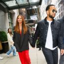 Chrissy Teigen – With John Legend out in New York - 454 x 681