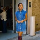 Yara Shahidi – Arrives at Live with Kelly and Mark Studios in New York - 454 x 636