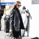 Karlie Kloss – Wearing a black leather jacket as she steps out in New York