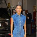 Yara Shahidi – Arrives at Live with Kelly and Mark Studios in New York - 454 x 568