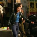 Sasha Lane – On the set of ‘The Crowded Room’ in New York - 454 x 681