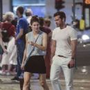 Alexandra Daddario and Brendan Wallace – Out for dinner at Pierluigi in Rome