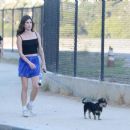 Rainey Qualley – Seen with her dog in Los Angeles - 454 x 374