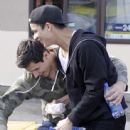 Alex Meraz & Bronson Pelletier Goofing Off Outside McDonalds February 22, 2011 - 443 x 594