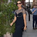 Rochelle Humes – Seen in a black dress at the British Vogue X self-portrait Summer Party in London - 454 x 681