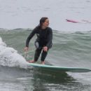 Leighton Meester – Spotted at surf session off the coast of Santa Monica