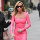Amanda Holden – In bubblegum pink PVC dress heads to Britain’s Got Talent auditions