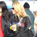 Stella Maxwell and Langley Fox at the Rosebowl Flea Market in Pasadena