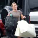 Hilary Duff – In striped shorts at the Switch store in Bel Air