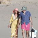Paulina Porizkova – With boyfriend Jeff Greenstein seen on a Caribbean beach in St Barts - 454 x 591
