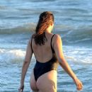 Elisa Isoardi – In a black swimsuit in Fiumicino - 454 x 653