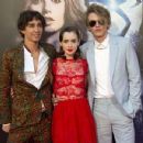 Lily Collins and Jamie Campbell Bower at the premiere of 