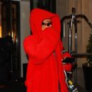 Teyana Taylor – In a huge red Balenciaga robe at the Mark hotel in New York - 454 x 681