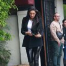 Shay Mitchell in Latex Pants – Attends lunch meeting at Matsuhisa in Beverly Hills